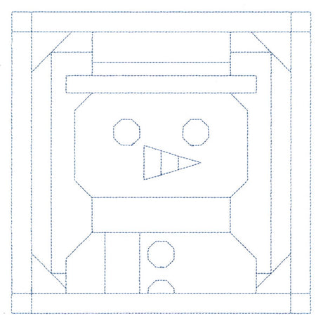 Cozy Christmas Quilting Square - Snowman (Double Run)