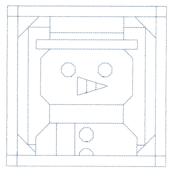 Cozy Christmas Quilting Square - Snowman (Double Run)