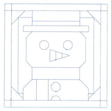 Cozy Christmas Quilting Square - Snowman (Double Run)