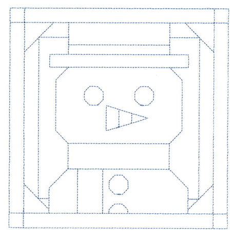 Cozy Christmas Quilting Square - Snowman (Double Run)