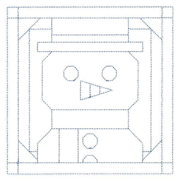 Cozy Christmas Quilting Square - Snowman (Double Run)