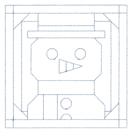 Cozy Christmas Quilting Square - Snowman (Double Run)
