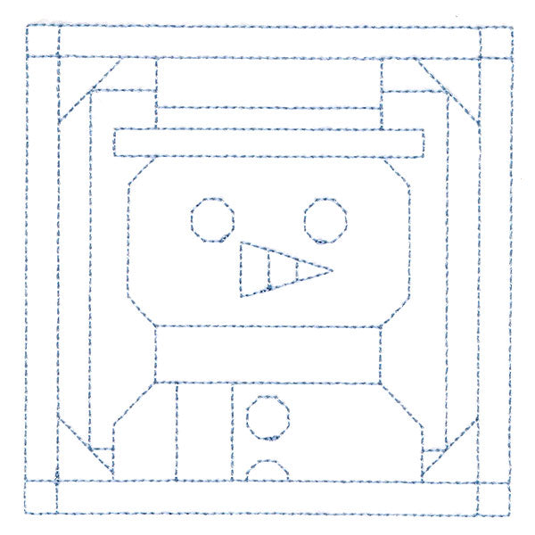 Cozy Christmas Quilting Square - Snowman (Double Run)