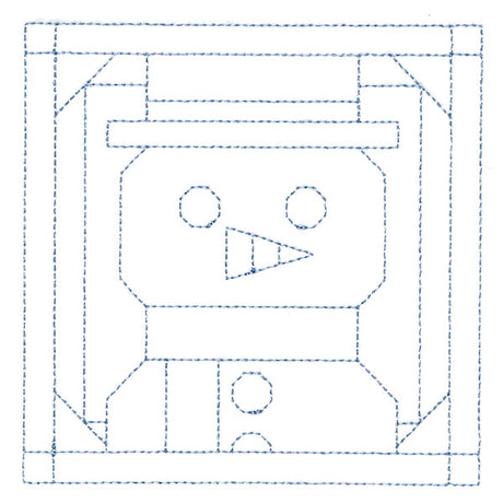 Cozy Christmas Quilting Square - Snowman (Double Run)