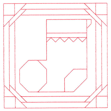 Cozy Christmas Quilting Square - Stocking (Double Run)