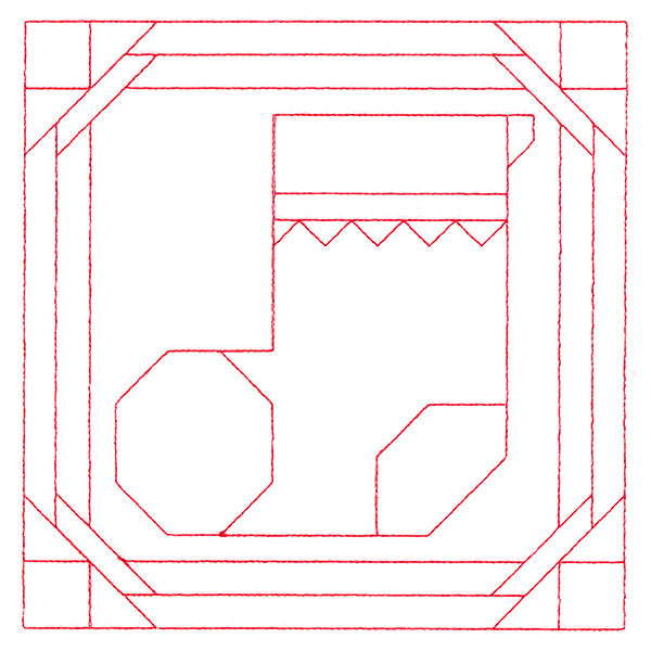 Cozy Christmas Quilting Square - Stocking (Double Run)