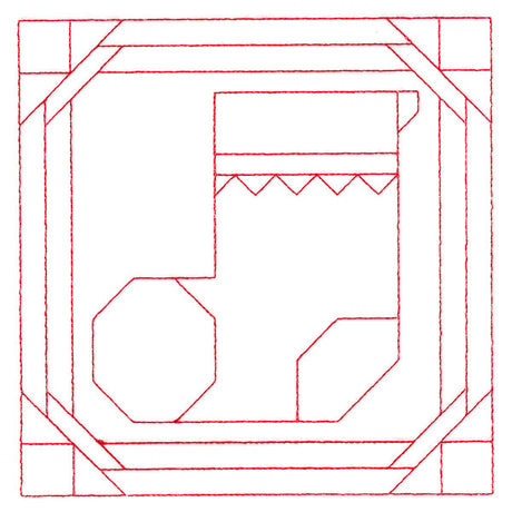 Cozy Christmas Quilting Square - Stocking (Double Run)