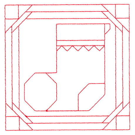 Cozy Christmas Quilting Square - Stocking (Double Run)