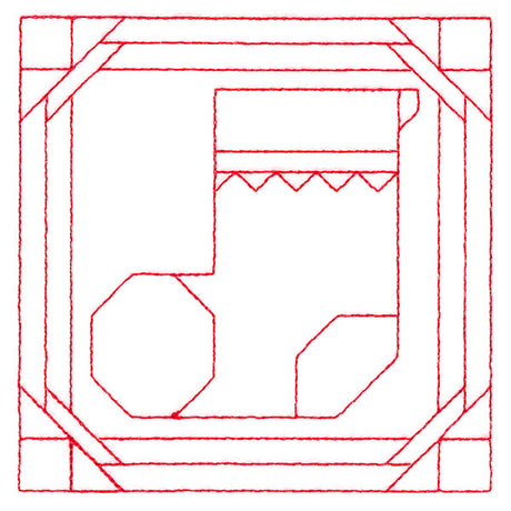 Cozy Christmas Quilting Square - Stocking (Double Run)