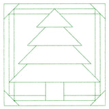 Cozy Christmas Quilting Square - Tree (Double Run)
