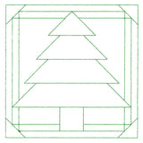 Cozy Christmas Quilting Square - Tree (Double Run)