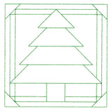 Cozy Christmas Quilting Square - Tree (Double Run)
