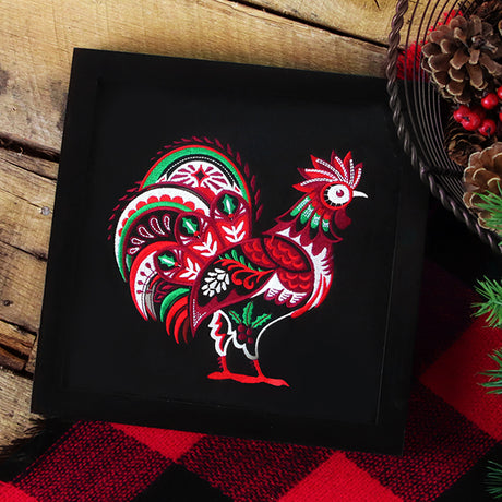 Country Christmas Rooster