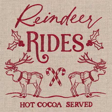 Reindeer Rides Market Sign