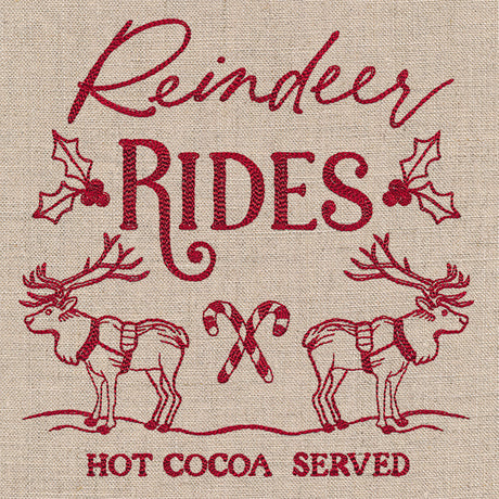 Reindeer Rides Market Sign