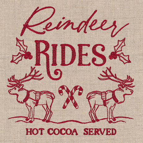 Reindeer Rides Market Sign