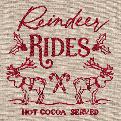 Reindeer Rides Market Sign