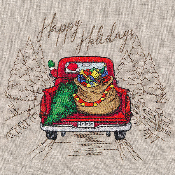 Happy Holidays Retro Truck Medley