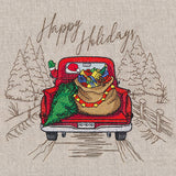 Happy Holidays Retro Truck Medley