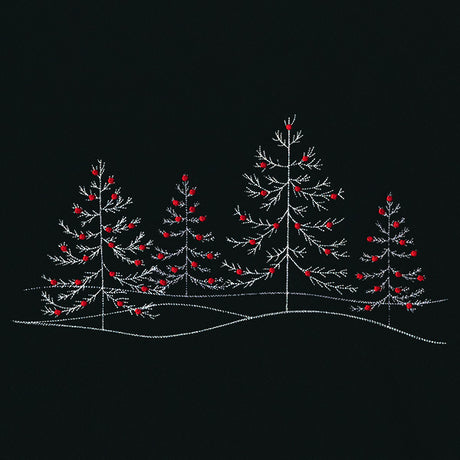 Christmas Tree Scene Border