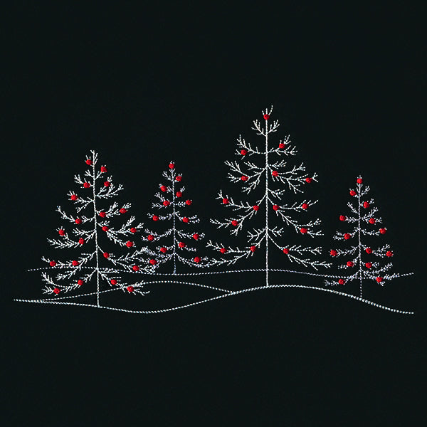 Christmas Tree Scene Border