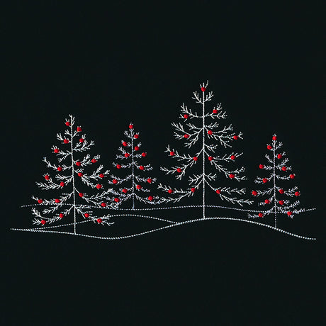 Christmas Tree Scene Border