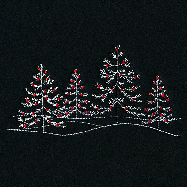Christmas Tree Scene Border