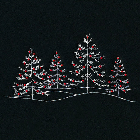 Christmas Tree Scene Border