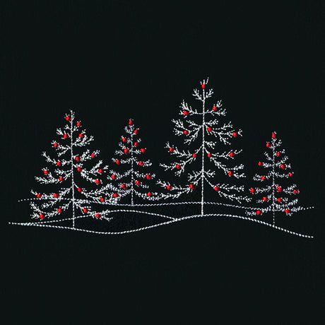 Christmas Tree Scene Border