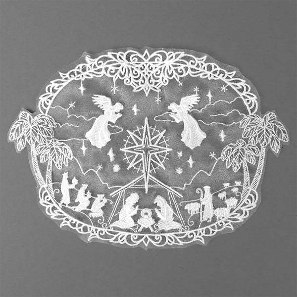 Divine Nativity Doily (Organza)