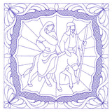 Night Divine Quilting Square - Mary and Joseph (Double Run)