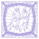Night Divine Quilting Square - Mary and Joseph (Double Run)