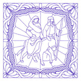 Night Divine Quilting Square - Mary and Joseph (Double Run)