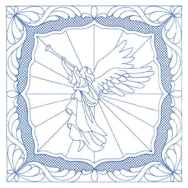 Night Divine Quilting Square - Angel (Double Run)