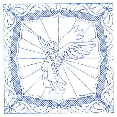 Night Divine Quilting Square - Angel (Double Run)