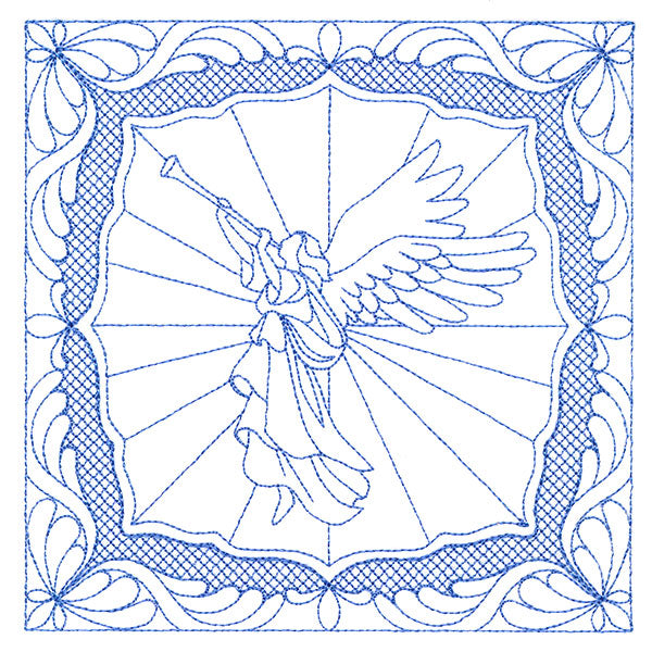 Night Divine Quilting Square - Angel (Double Run)
