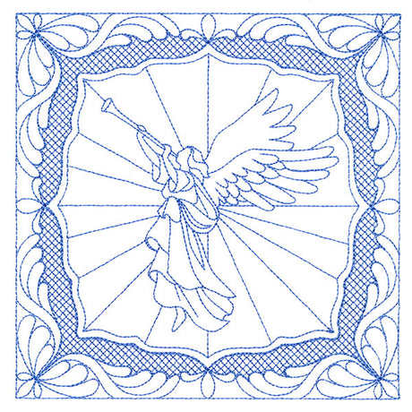 Night Divine Quilting Square - Angel (Double Run)