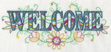 Welcome with Vintage Flower Fade