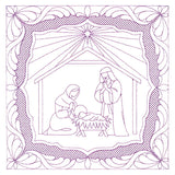 Night Divine Quilting Square - Holy Family (Double Run)