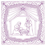 Night Divine Quilting Square - Holy Family (Double Run)