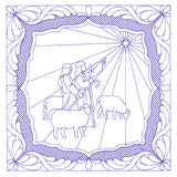 Night Divine Quilting Square - Shepherds (Double Run)