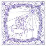 Night Divine Quilting Square - Shepherds (Double Run)