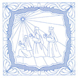 Night Divine Quilting Square - Three Wise Men (Double Run)