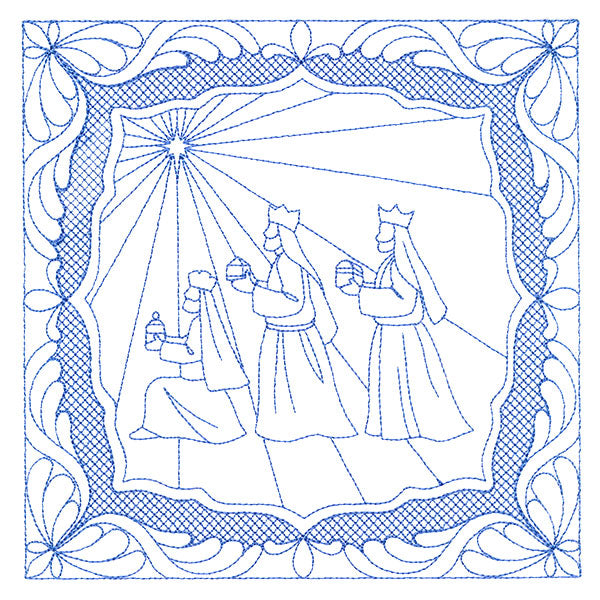 Night Divine Quilting Square - Three Wise Men (Double Run)