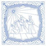 Night Divine Quilting Square - Three Wise Men (Double Run)