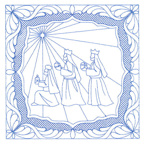 Night Divine Quilting Square - Three Wise Men (Double Run)