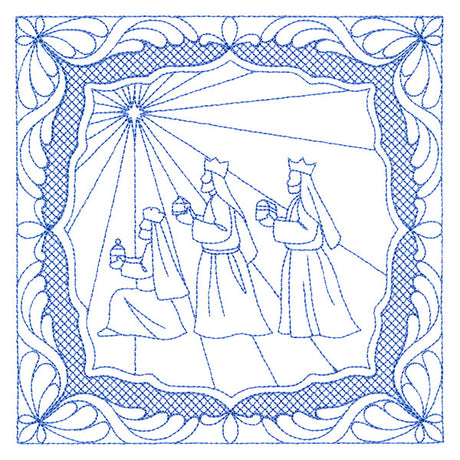 Night Divine Quilting Square - Three Wise Men (Double Run)