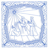 Night Divine Quilting Square - Three Wise Men (Double Run)