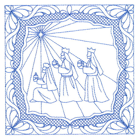 Night Divine Quilting Square - Three Wise Men (Double Run)