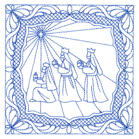 Night Divine Quilting Square - Three Wise Men (Double Run)